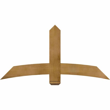 Ekena Millwork Bellingham Rough Sawn Timber Gable Bracket, Western Red Cedar, 60"W x 30"H x 4"D x 6"F, 12/12 Pitch GBW060X30X0406BEL00RWR